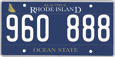 RI license plate 960888