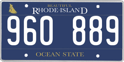 RI license plate 960889