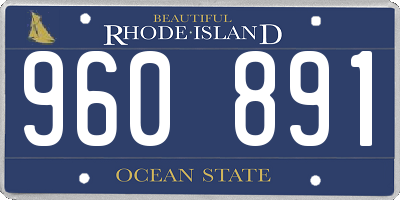 RI license plate 960891