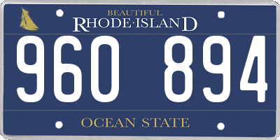 RI license plate 960894