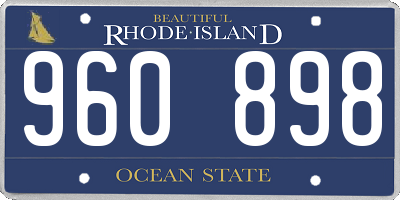 RI license plate 960898