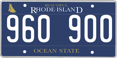 RI license plate 960900