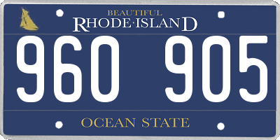 RI license plate 960905