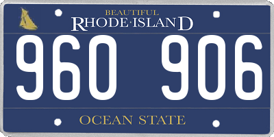 RI license plate 960906