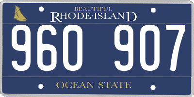 RI license plate 960907