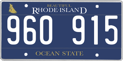 RI license plate 960915