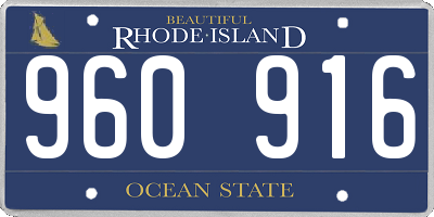 RI license plate 960916