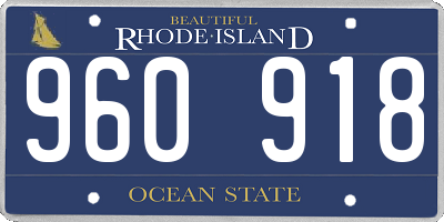 RI license plate 960918