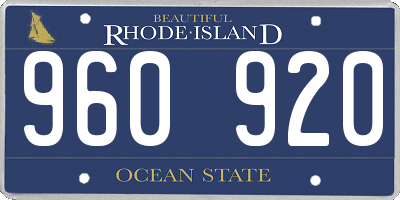 RI license plate 960920