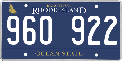 RI license plate 960922