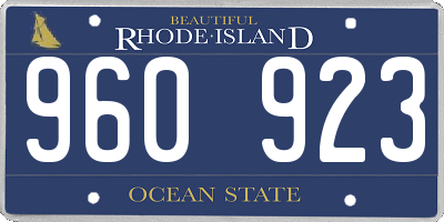 RI license plate 960923