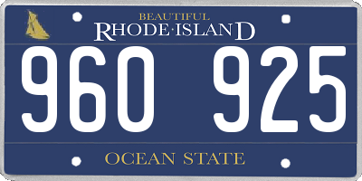 RI license plate 960925