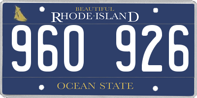 RI license plate 960926
