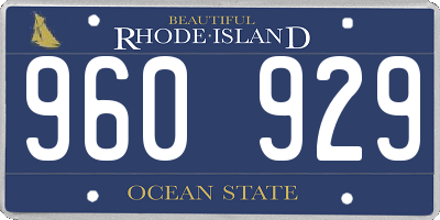 RI license plate 960929