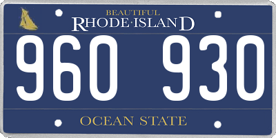 RI license plate 960930