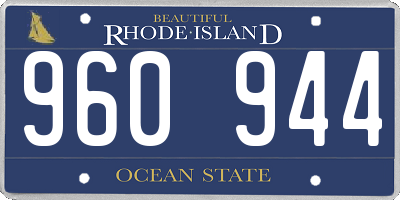 RI license plate 960944
