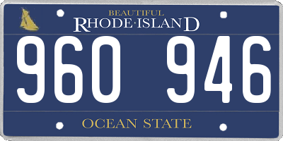 RI license plate 960946