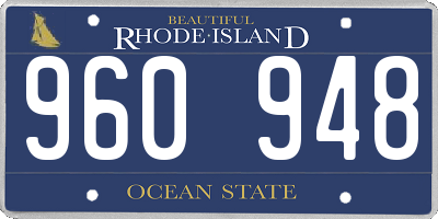 RI license plate 960948