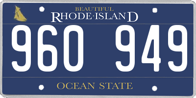 RI license plate 960949