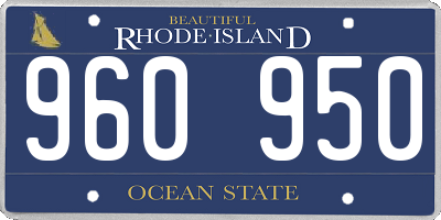 RI license plate 960950