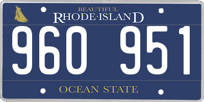 RI license plate 960951