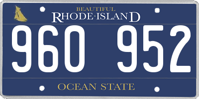 RI license plate 960952