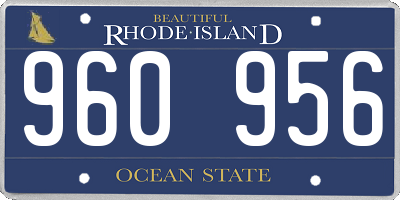 RI license plate 960956