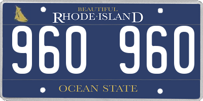RI license plate 960960