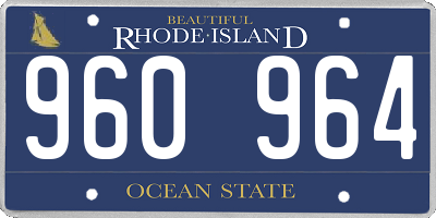RI license plate 960964