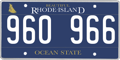 RI license plate 960966