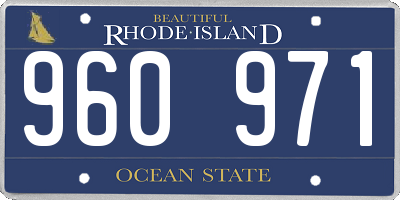 RI license plate 960971