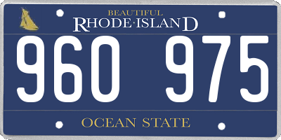 RI license plate 960975