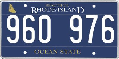 RI license plate 960976