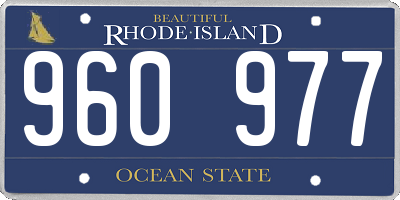 RI license plate 960977