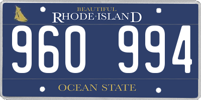 RI license plate 960994
