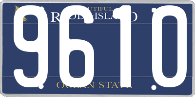 RI license plate 9610