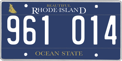 RI license plate 961014