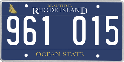 RI license plate 961015
