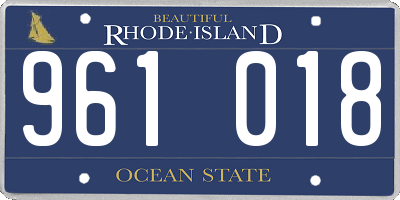 RI license plate 961018