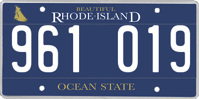 RI license plate 961019