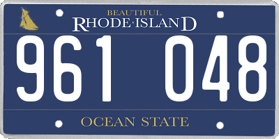 RI license plate 961048