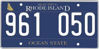 RI license plate 961050