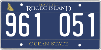 RI license plate 961051