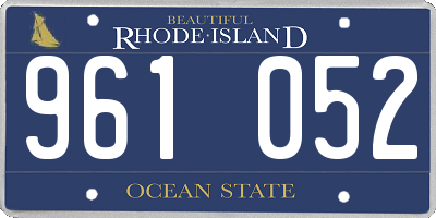 RI license plate 961052