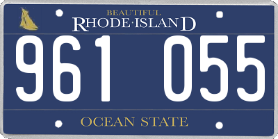 RI license plate 961055