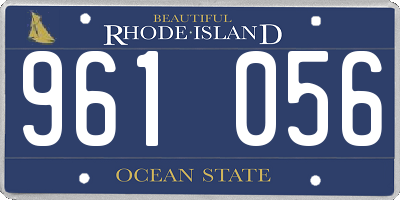RI license plate 961056