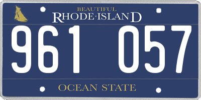 RI license plate 961057