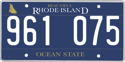 RI license plate 961075