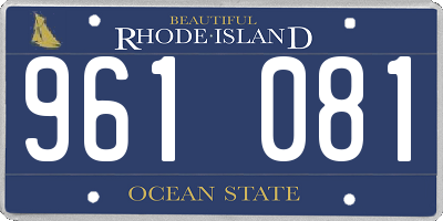 RI license plate 961081