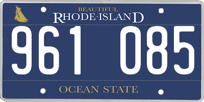 RI license plate 961085